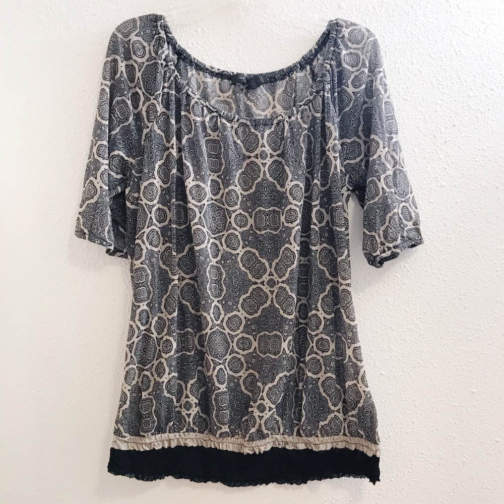 The Limited blouse top size large tan and black - Picture 1 of 7